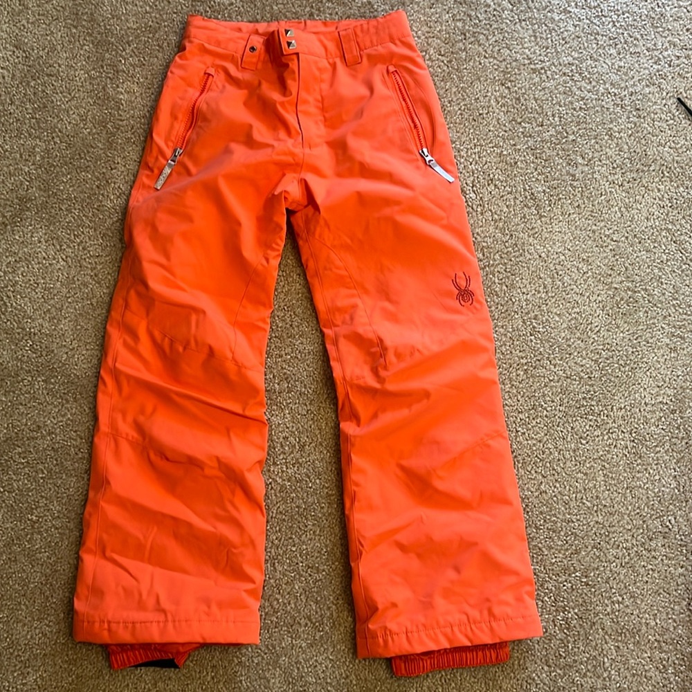 Good condition orange Spyder snow pants